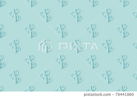 White tender paper cut hearts on blue background. Top view. Valentine's Day. Symbol of love. Copy space, seamless simple pattern, naive child art, header, for site, banner White tender paper cut hearts on blue background. Top view. Valentine's Day. Symbol of love. Copy space, seamless simple pattern, naive child art, header, for site, banner 78441860