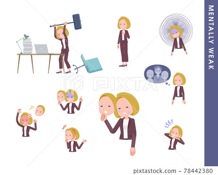 A set of mentally weak blonde business women A set of mentally weak blonde business women 78442380
