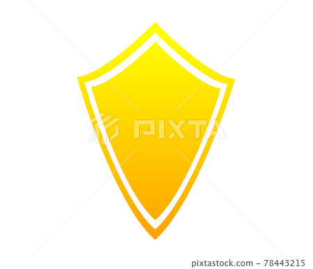 Yellow shield silhouette Yellow shield silhouette 78443215