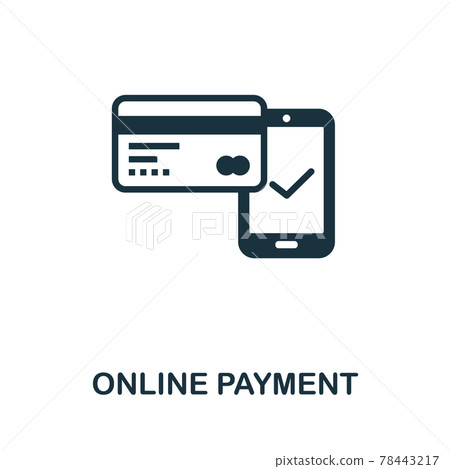Online Payment icon. Monochrome simple element from digital service collection. Creative Online Payment icon for web design, templates, infographics and more Online Payment icon. Monochrome simple element from digital service collection. Creative Online Payment icon for web design, templates, infographics and more 78443217