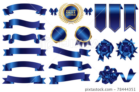 獎牌徽章絲帶蠟郵票套裝收藏藍色 78444351