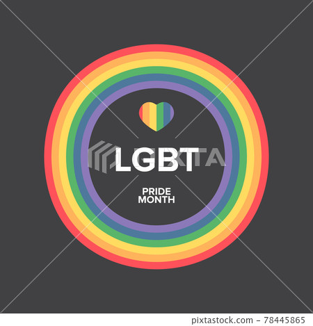 Happy pride month square banner with pride... - Stock Illustration ...
