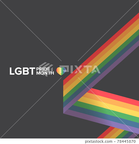 Happy pride month square banner with pride... - Stock Illustration ...