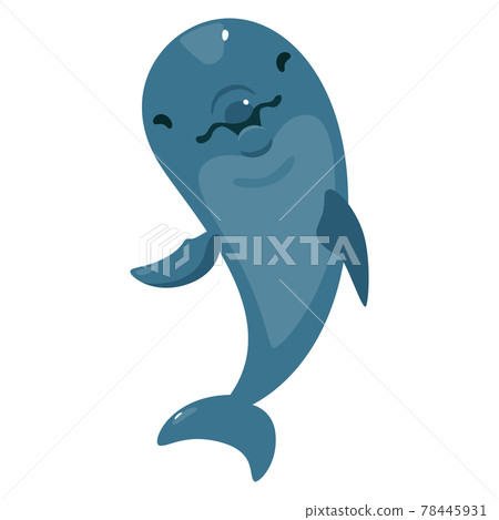 海豚在自然界和水族館的插圖。 78445931