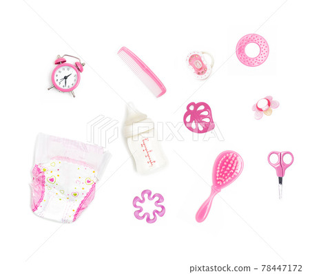 Set for a newborn girl in pink Set for a newborn girl in pink 78447172