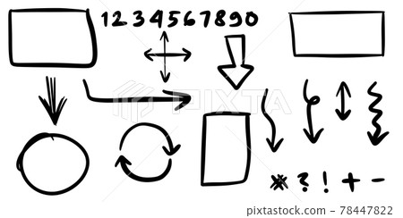 Doodle lines, Arrows, circles and curves vector.hand drawn design elements isolated on white background for infographic. vector illustration. Doodle lines, Arrows, circles and curves vector.hand drawn design elements isolated on white background for infographic. vector illustration. 78447822