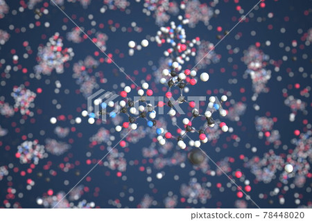 Streptomycin molecule. Conceptual molecular model. Chemical 3d rendering 78448020