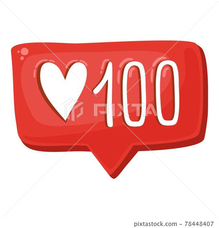 Loving your social message icon, cartoon style Loving your social message icon, cartoon style 78448407