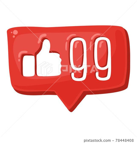 Like your social message icon, cartoon style Like your social message icon, cartoon style 78448408