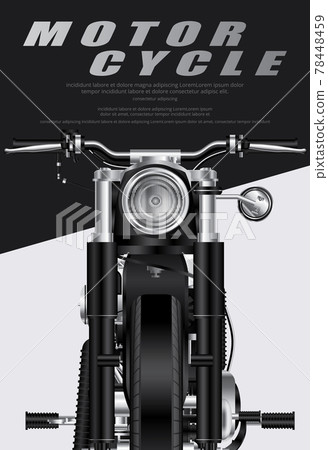 Poster Chopper Motorcycle isolated Vector Illustration 78448459