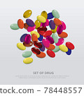 Group of Drug Realistic Vector Illustration 78448557