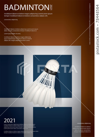 Badminton Championship Poster Vector illustration 78448564