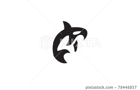 modern cute shape orca whale logo vector icon illustration design 78448857