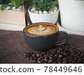 coffee cup latte art 78449646