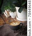 coffee cup latte art 78449648