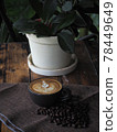 coffee cup latte art 78449649