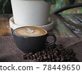 coffee cup latte art 78449650