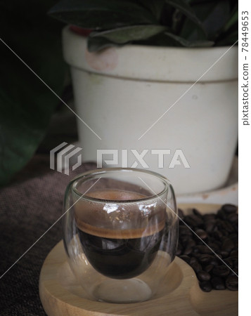 Cup of espresso on the table 78449653