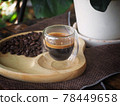 Cup of espresso on the table 78449658