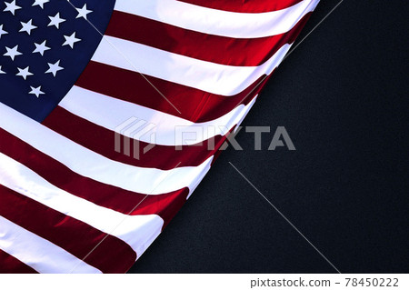 American flag with a black background 78450222