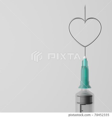 3D rendering Covid-19 vaccine syringe with Love Heart symbol, Sponsor support Vaccination Campaign for Herd immunity protection from pandemic concept design on grey gradient background with copy space 3D rendering Covid-19 vaccine syringe with Love Heart symbol, Sponsor support Vaccination Campaign for Herd immunity protection from pandemic concept design on grey gradient background with copy space 78452335