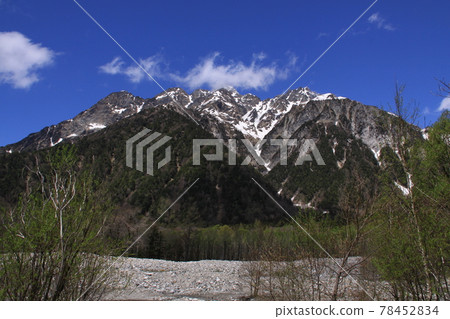 Northern Alps seen from Kamikochi (Mt. Hotaka, Hotaka mountain range) Location: Tokusawa (Kamikochi, Nagano Prefecture) 78452834
