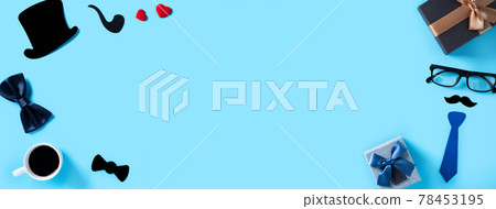 father's day background top view paper decoration Father's day father's day background top view paper decoration Father's day 78453195