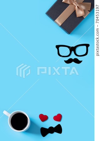 father's day background top view paper decoration Father's day father's day background top view paper decoration Father's day 78453197