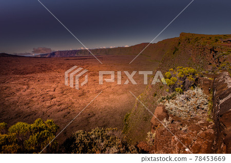Piton de la Fournaise volcano, Reunion island, France 78453669