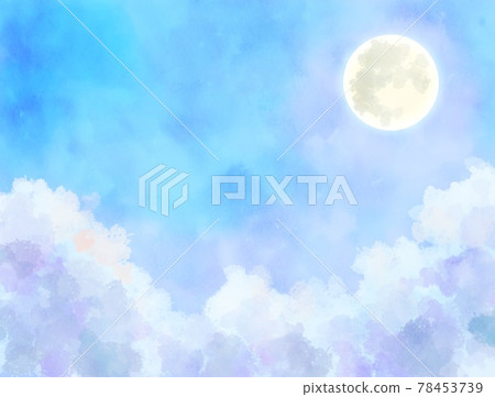 Full moon night sky 78453739