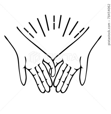 hands making promise vector icon flat - Stock Illustration [78454062 ...