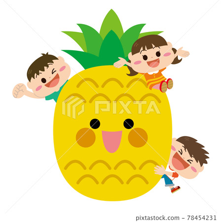 Fruits / pineapples and children 78454231