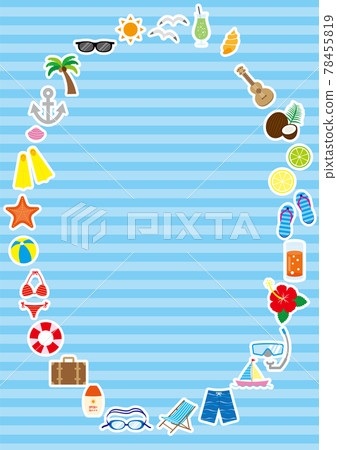 Vertical frame of summer vector illustration 78455819