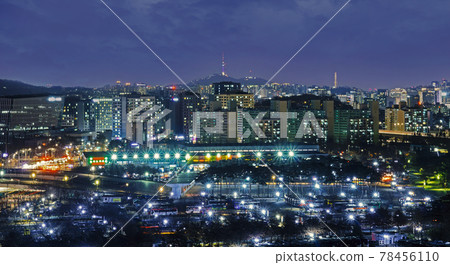 Night view of Sangam-dong, Seoul Night view of Sangam-dong, Seoul 78456110