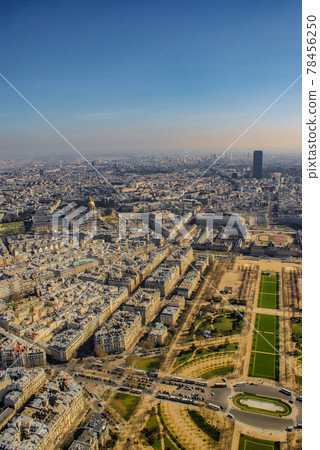 The streets of Paris seen from the Eiffel Tower The streets of Paris seen from the Eiffel Tower 78456250