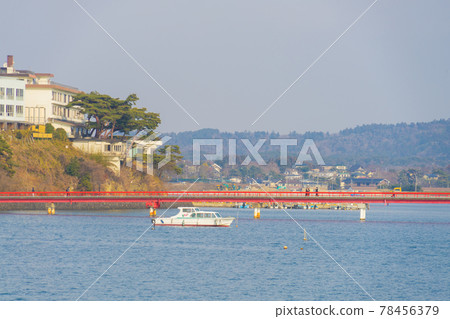 日本三大名勝之一的松島福浦大橋 日本三大名勝之一的松島福浦大橋 78456379