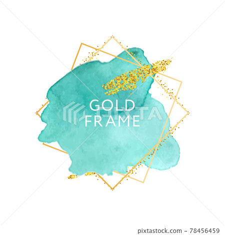 Logo watercolor banner background. Art abstract brush paint texture design acrylic stroke over square frame vector illustration. Perfect design for headline and sale banner. Logo watercolor banner background. Art abstract brush paint texture design acrylic stroke over square frame vector illustration. Perfect design for headline and sale banner. 78456459