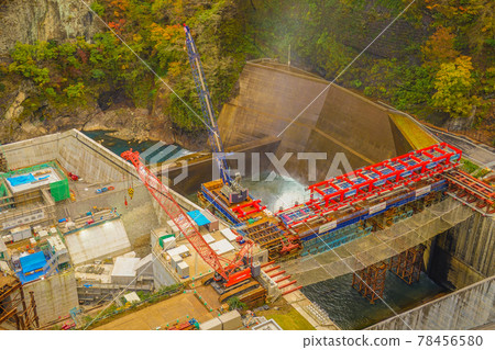 Construction site of Yamba dam Construction site of Yamba dam 78456580