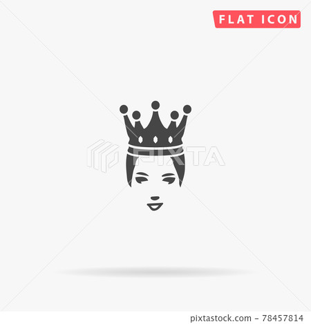 Princess crown flat vector icon. Hand drawn... - Stock Illustration ...