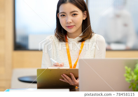 Female staff at the harassment consultation desk Female staff at the harassment consultation desk 78458115