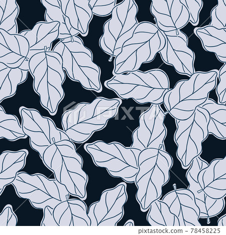 Botanic nature seamless pattern with simple... - Stock Illustration ...