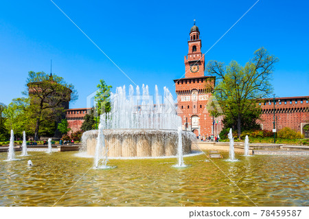 Sforza Castle in Milan, Italy 78459587