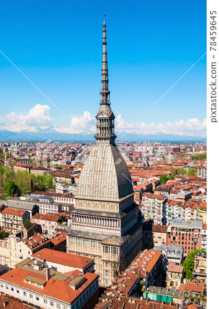 Turin aerial panoramic view, Italy 78459645