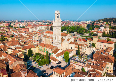 Verona Cathedral aerial panoramic view Verona Cathedral aerial panoramic view 78459647