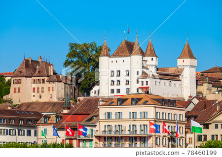 Medieval castle in Nyon, Switzerland 78460199