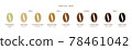Coffee beans roasting degree 78461042