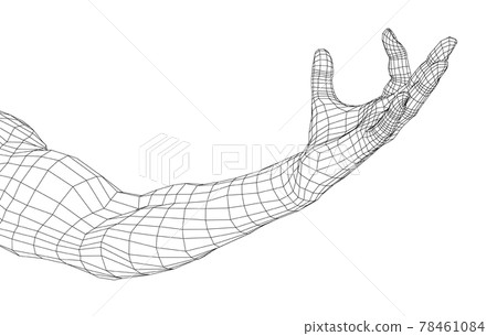 Hand hold some tiny or thin object. Vector Hand hold some tiny or thin object. Vector 78461084