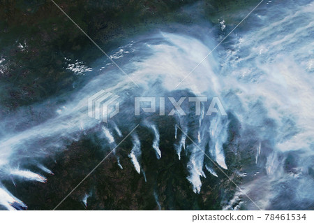 Forest fire from space. Elements of this image were furnished by NASA. Forest fire from space. Elements of this image were furnished by NASA. 78461534