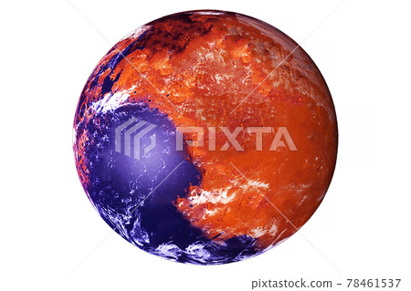 Potentially living planet Mars. Elements of this image were furnished by NASA. 78461537