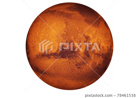 Planet Mars isolated on white background. Elements of this image were furnished by NASA. 78461538